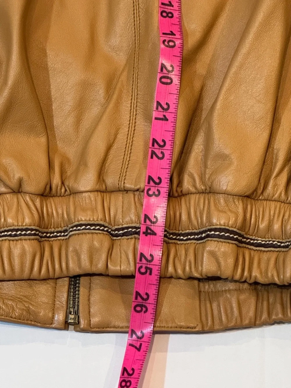 Vintage Munper Leather Jacket Mens Bomber Tan Lambskin Made In Spain 11311